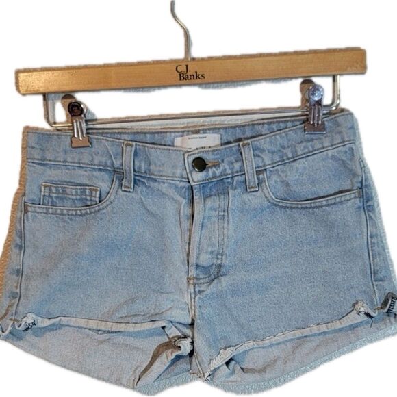 Old Navy Blue Jean Shorts Women's Plus Size 24 Blue Distressed Cut-Offs 5 pocket - Picture 1 of 8